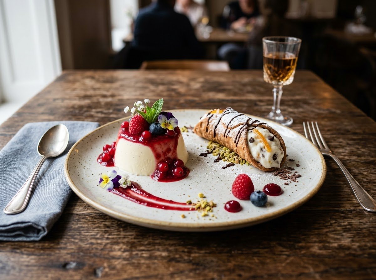 Panna Cotta and Cannoli
